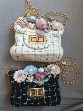 Mini bolso de mano para niña, bolsa de mensajero de perlas de princesa para niña, bolso cruzado de princesa, bolso de mano, 2021