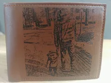 Billeteras personalizadas de cuero PU para hombre, billetera con grabado de alta calidad, monedero pequeño, regalo de lujo para hombre