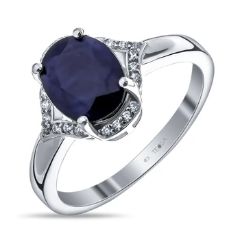 

Ring of silver with sapphire Nat. (U) and Sapphire