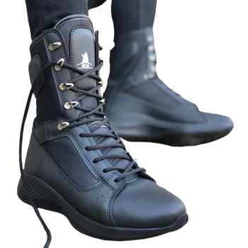 

BA0600 Laced Black High Bottom Boxer Unisex Sports Postal Boots, High Quality 100% Vegan Leather Boots. Shoe Boot, Sneaker , Chaussure , Uomo , Young , Chaussures De Jeunes Hommes , Leather