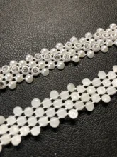 DIY1 Yards-cadena con diamantes de imitación para vestido de novia, joyería de cristal con perlas, adorno para coser, apliques para disfraz, fabricación de joyas