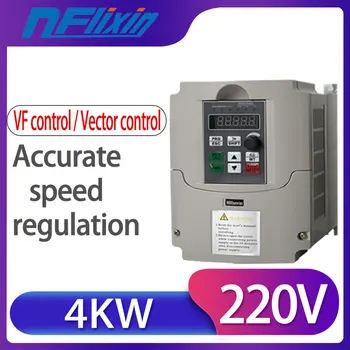 

220v 4kw vfd AC frequency inverter 220v single phase input 220v 3 phase output drives frequency converter for water pump