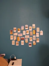 Coreano foto decoración tarjeta 30 hojas arte fotografía apoyos de fotografía de colocación postal Diy Pared de habitación etiqueta engomada de la impresión en color