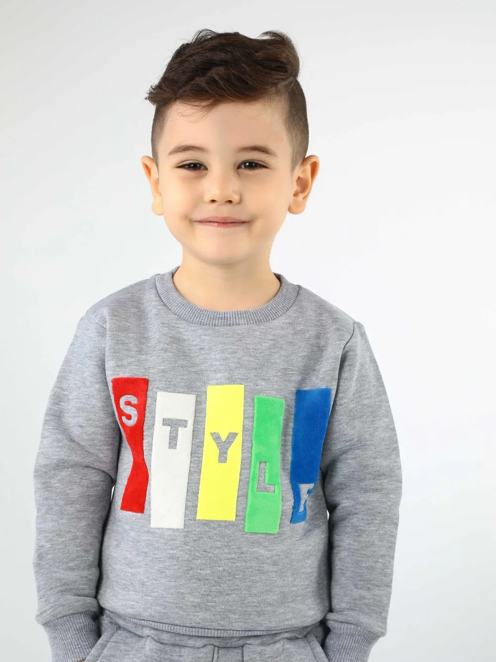 Gri Kışlık Erkek Çocuk Sweatshirt 019-1714-011