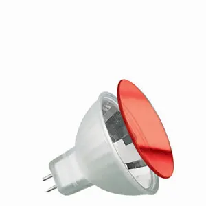 

83341/83369 Gal. mirror. lamp Hall. light C def. glass red GU5, 35W