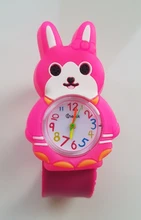 Relojes bonitos de conejo para niños y niñas, regalo para niños, reloj de pulsera de dibujos animados para bebés, Slap, de cuarzo