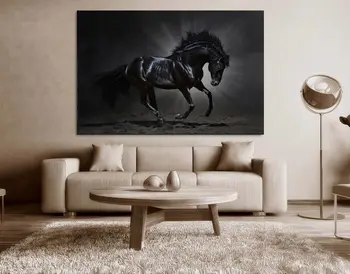 

Black Horse Canvas Print
