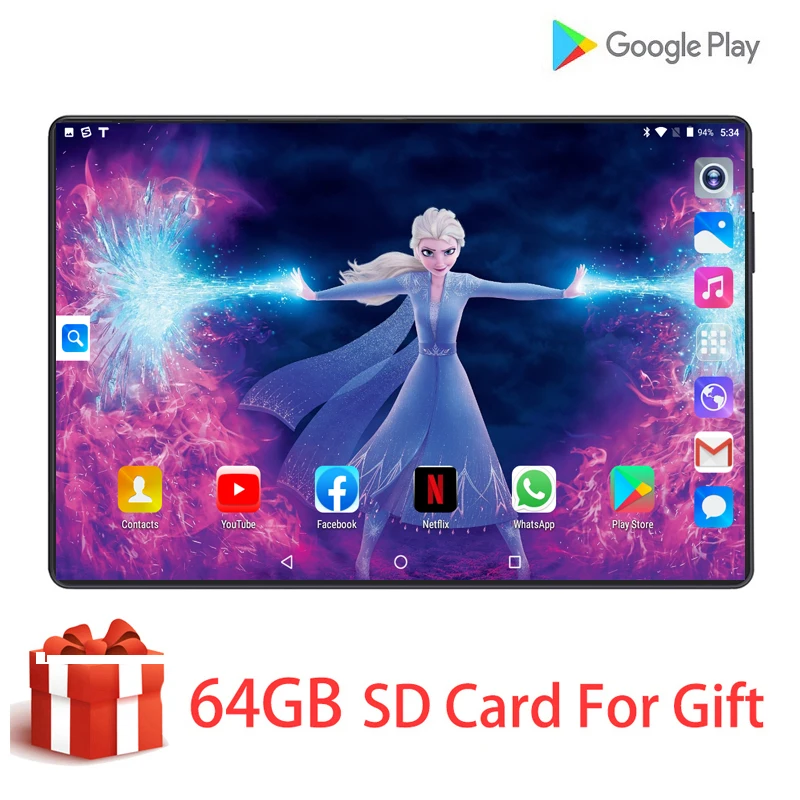 

DHL Free shipping Original Mobile Phone Tablets Android 9.0 10 inch Octa Core 6GB RAM 128GB ROM 8MP Dual Camera 4G LTE Tablet 10