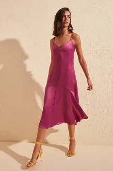 

Trendyol Satin Button Dress TWOSS20EL1844