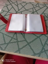 Tarjetero delgado de cuero PU para mujer, 26 tarjetas, tarjetero, monedero