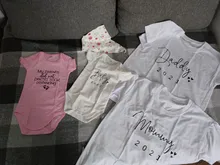 Matching T-Shirt Family-Look Baby Daddy Pregnancy-Announcement Simple Funny