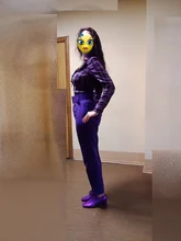 Pantalones ceñidos informales para mujer, pantalón de negocios, elegante, con cremallera falsa, retro, colores lisos, P575