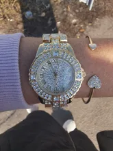 Relojes de oro con diamantes para mujer, pulsera femenina de marca de lujo con diamantes de imitación