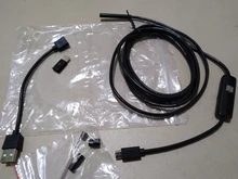 Cámara endoscópica Flexible para teléfono Android 7mm 5,5mm IP67 Cable de lente Micro USB C Cámara industrial endoscopio PC 6LED ajustable