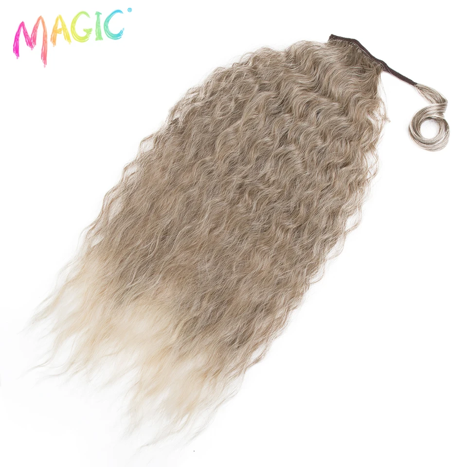 Magic Synthetic Long Curly Wrap Around Clip In Ponytail Hair Extension Heat Resistant Fake Hair Natural Hairpiece Headwear