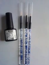 3 unids/set de línea de arte pintura bolígrafo Slim 3D acrílico consejos pinceles para Gel UV dibujo línea colorido diseño de malla herramientas de manicura de uñas
