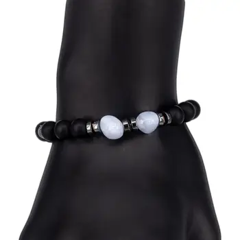 

Jewelery bracelet (Onyx, elastic, black) 55476