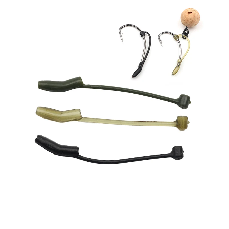 Rompin 10pcs Carp Fishing Hook Sleeve Accessories Black D Rig Kickers