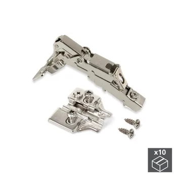 

Lot of 10 hinges straight X91 Emuca opening 165 ° with soft closing and supplements Euro regulation eccentric