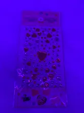 1 hoja de calcomanía en forma de corazón para niños, diamantes de imitación, cuentas acrílicas, libro de recortes, decoración de notas, juguete artesanal