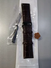 Correa de reloj con patrón de bambú, correa de reloj de cuero genuino con hebilla de mariposa de doble presión, accesorios de relojes de 12-24mm