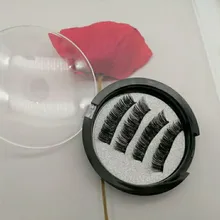 Pestañas postizas 3D magnéticas, 4 Uds., 5 imanes, hechas a mano, Naturel Mink Faux Cils magnétiques con pinzas