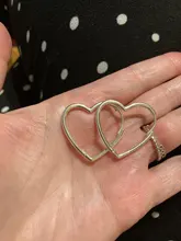 Pendientes de plata de ley 925 con corazón para mujer, pendientes con aros para los oídos, Charms originales de Millie
