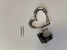 Hebilla de Metal con cierre con forma de corazón para bolso de bricolaje, cierre con giro de Metal para bolso de bricolaje