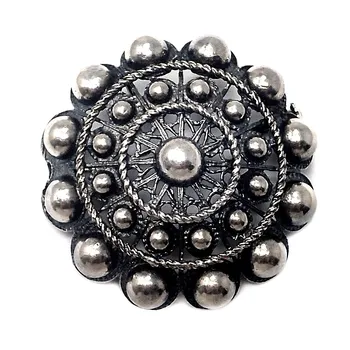 

Pin brooch pendant 925 Sterling silver m charro oxidized [AB5626]