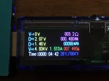 Probador USB U96, voltímetro Digital de CC, amperímetro, cargador tipo batería externa, indicador, medidor de corriente de voltaje, detector + carga + cocodrilo