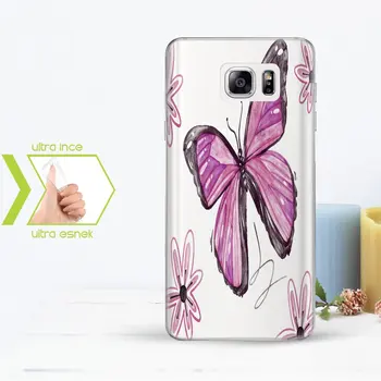 

Personalized Custom Samsung Galaxy Note 5 Slim Clear Silicone Phone Cover (Butterfly Themed)