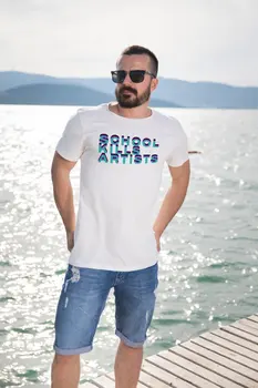 

Angemiel Wear School Kills Artist Cotton White Men 'S T-Shirt