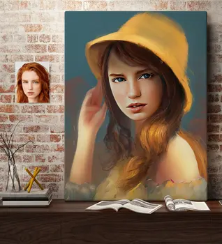 

Personalized Women 'S Artistic Portrait Design Canvas Table 50x70cm-8