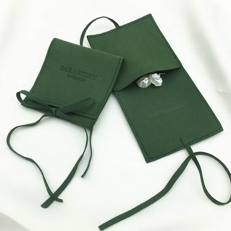 50 personalized deboss logo print microfiber jewelry pouch bags custom jewelry packaging pouch wedding favor ring bags bulk