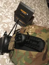 Auriculares tácticos con adaptador de riel para casco, audífonos militares con anclaje rápido, accesorios de comunicación para Airsoft