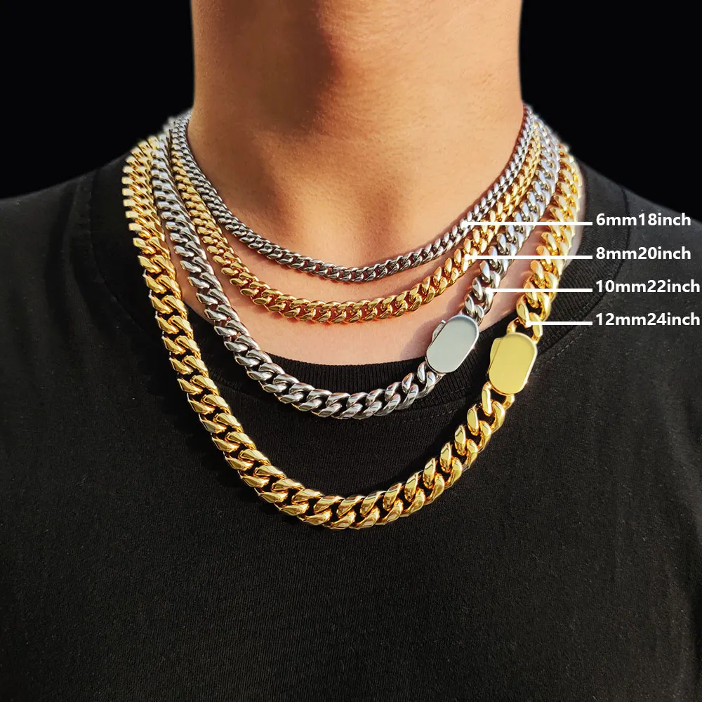 Free Customization Logo 10Mm/12Mm14Mm Hip Hop Necklace