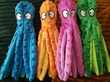 Juguete de peluche suave con 8 patas de pulpo para perros, juguete interactivo para jugar al aire libre, con sonido sonoro, juguete dental para masticar