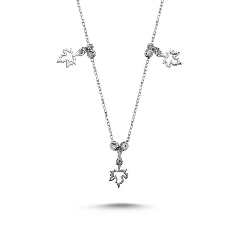 

Armagano Sycamore Leaf Patterned Sterling Dangle Necklace