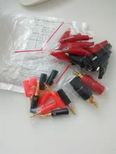 1 par (negro + rojo) de terminales Rojo Negro amplificador de conector Terminal de encuadernación conector tipo Banana para altavoz Jack adaptador de enchufe