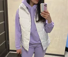 Fashion Vest Outwear Wild-Short-Jacket Women Waistcoat Sleeveless Warm-Down Girls Cotton