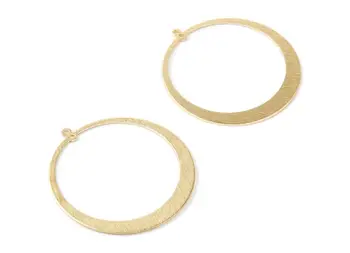

Brass Circle Earring Charms - Raw Brass Textured Circle Pendant - Jewelry Supplies - 12Pcs/Lot - 48.13x45.23x1mm - PP2063