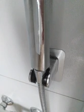 Soporte de cabezal de ducha ajustable, autoadhesivo, de mano, sin taladro, sin perforación, cromado, soporte de montaje en pared