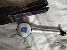 Lupa con mango de dermatoscopio 10X, visión clara suave con escala de medida, 30X, tipo B, visión más grande con luz UV