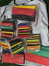 328 Uds aislamiento de poliolefina tubo aislante termoencogible envoltura de alambre Cable manga caliente de envoltura de alambre de Tubo termorretráctil