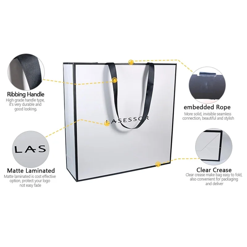 Perfect Wholesales 500pcs/lot Custom Printed Your Own Logo White Brown Kraft Gift Craft Shopping Paper Bag With Ribbon Handles for Gift 0 Perfect Wholesales 500pcs/lot Custom Printed Your Own Logo White Brown Kraft Gift Craft Shopping Paper Bag With Ribbon Handles for Gift 0