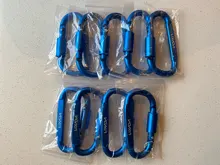 Clip-Set Carabiner Keychain Cable-Wire-Ring Hanging-Hook Climbing-Equipment D-Ring Lixada