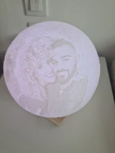 USB Rechargeable Moon-Lamp Night-Light Lunar Custom Tap/remote-Switch 3d-Printing Photo/text