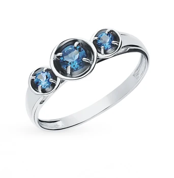 

Silver ring with Topaz sunlight sample 925