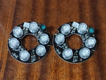 Yumiki-Conjunto de luces LED infrarrojas para cámaras CCTV, conjunto de 6 uds. De placas LED IR, Visión Nocturna (45mm de diámetro), color blanco