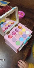 Caja de juegos de cosméticos para niños, maquillaje de princesa, juguete para chica, lápiz labial, sombra de ojos, Kit de juguetes no tóxicos de seguridad